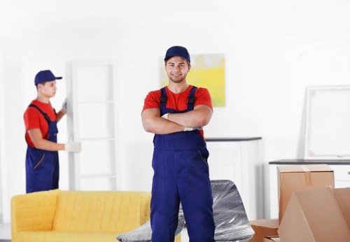 Careful loading of household furniture during a Stroud Green move