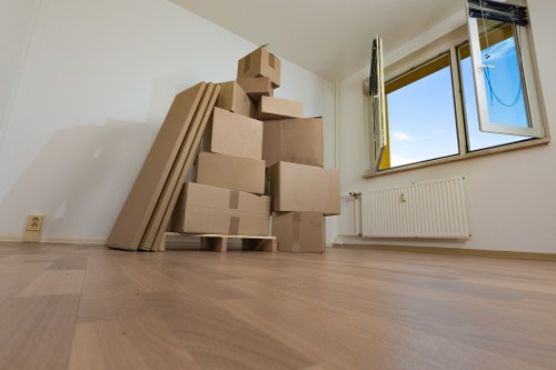 Packing and moving supplies prepared for a Stroud Green removal service