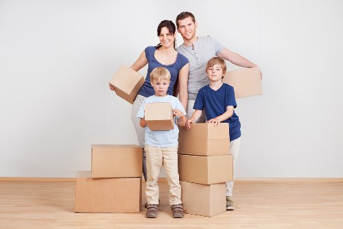 Packing boxes for a home move in Stroud Green