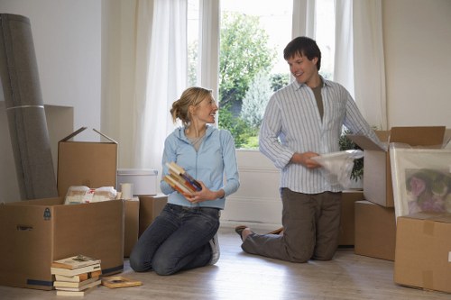 Commercial movers assisting a local business relocation